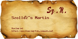 Szollás Martin névjegykártya